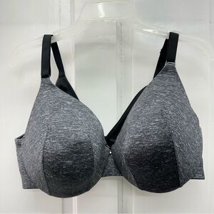 Cacique grey underwire molded cup back smoother‎ bra women's 42D